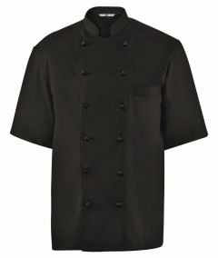 Chef jacket, black, M size , short sleev