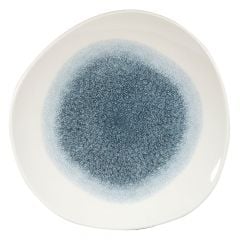 Plate ų 28.6cm RAKU TOPAZ BLUE