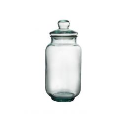 Jar with lid STORMY SKIES h-33.5cm gray