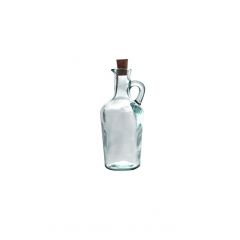 Pudel korgiga BOTELLA CONICA h-16cm, ø8cm, 250ml, läbipaistev