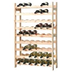 Wine shelf 54 bottles,63x27cm, h-120cm, light wood