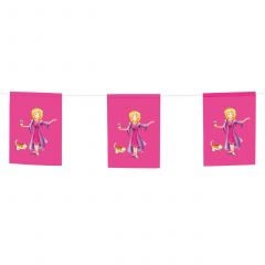 Paper Flag Banner "Princess Ninanu", L 400 cm, pink