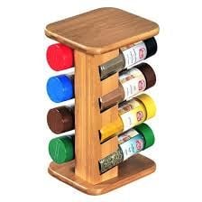 Bamboo spice rack for 8 glasses Size: 15 x 12,5 x 25,5 cm