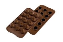 SCG47 3D - SILICONE MOULD CHOCO FLAME Brown