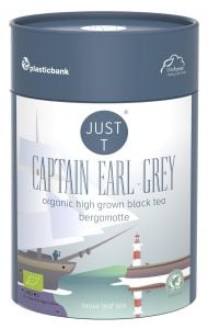 JUST-T Orgaaniline must tee bergamotiga CAPTAIN EARL GREY BIO 80g purutee