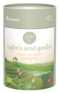 JUST-T Orgaaniline Uva must tee CEYLONS SECRET GARDEN 125g  purutee