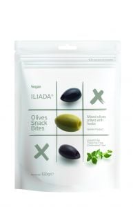Oliivide mix kivideta 170g gluteenivaba ILIADA [8]  SNACK BITES