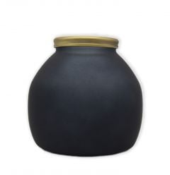 Vase MONTANA 20cm dark grey with gold