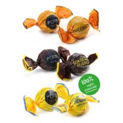 Šokolaaditrühvlid kooretäidisega PURE - erinevad maitsed ASSORTII 1kg