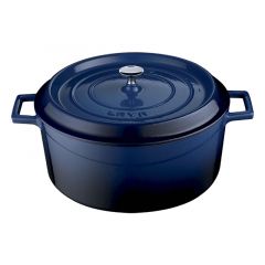 Casserole cast iron LAVA ø28cm 6.71L blue induction