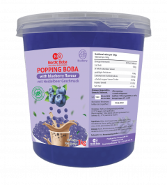 Popping Boba Mustikamaitselised mahlapärlid 3200g Nordic Boba