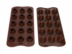 Šokolaadikommide vorm silikoonist ø23 h-30mm 15x8ml 3D CHOCO EGG