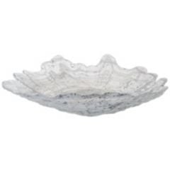 Kauss MABEL 37x28cm klaas alabaster valge/must
