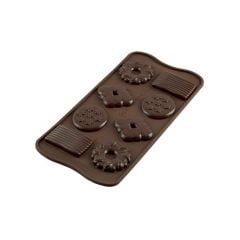 Šokolaadikommide vorm silikoonist 49x29 h-6,8 mm CHOCO BISKVIIT