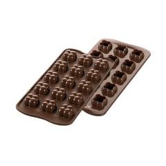 Šokolaadikommide vorm silikoonist 22x22 h-20mm 15x8ml CHOCO GAME