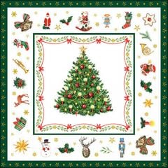 Salvrätikud 33cm 3-k. 20tk CHRISTMAS EVERGREEN WHITE