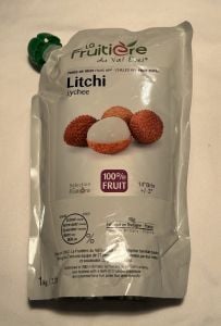 Jahutatud Litšipüree 100%, pastöriseeritud, ilma säilitusaineteta, ilma lisatud suhkruta 1kg (max.+6°C) LA FRUITIERE