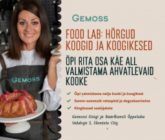 KOOLITUS 21.10.2024 - FOOD LAB: Hõrgud koogid ja koogikesed